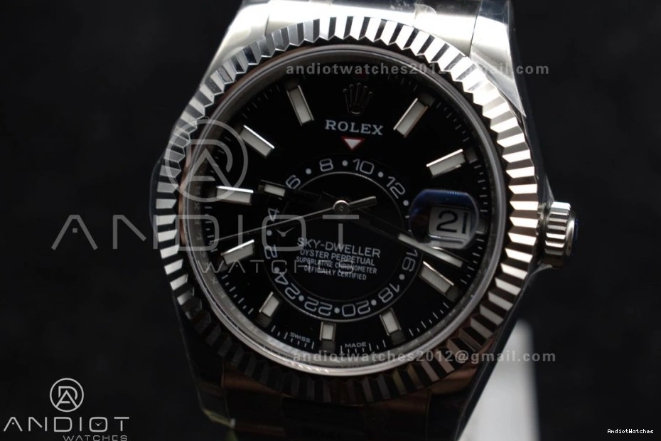 ZF SS Black on Sky-Dweller 326934 Edition Dial WellDesigned 904L A 1087 SS Best 1:1 Bracelet 0216